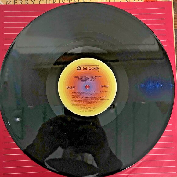 FREDDY FENDER~MERRY CHRISTMAS FROM FREDDY FENDER (FELIZ NAVIDAD) LP - Picture 6 of 7